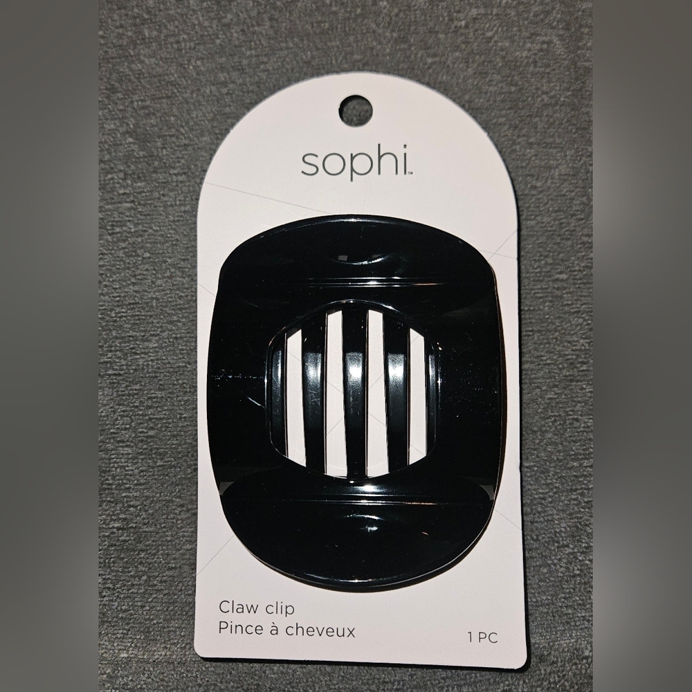 Sophi Flat Black Hair Claw Clip BNIB